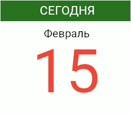 День 15 февраля 2027 года